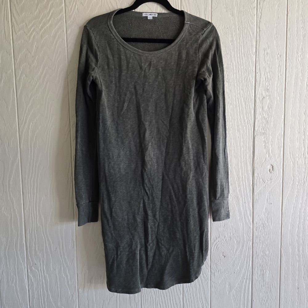 James Perse Long Sleeve Shirt Dress Sz 2 Medium
